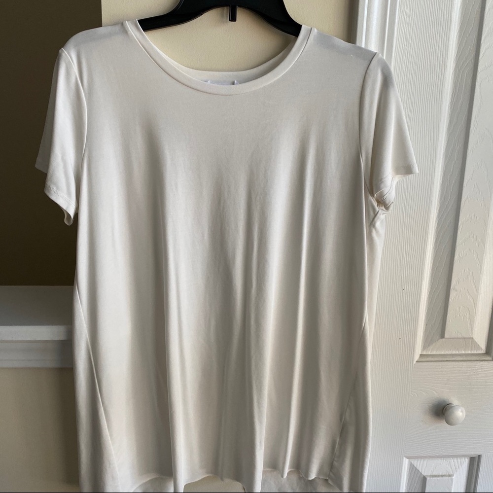 Lush Open Back White Top